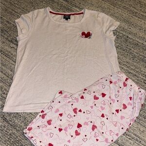 Laura Ashley Light Pink Valentines Pajama Set